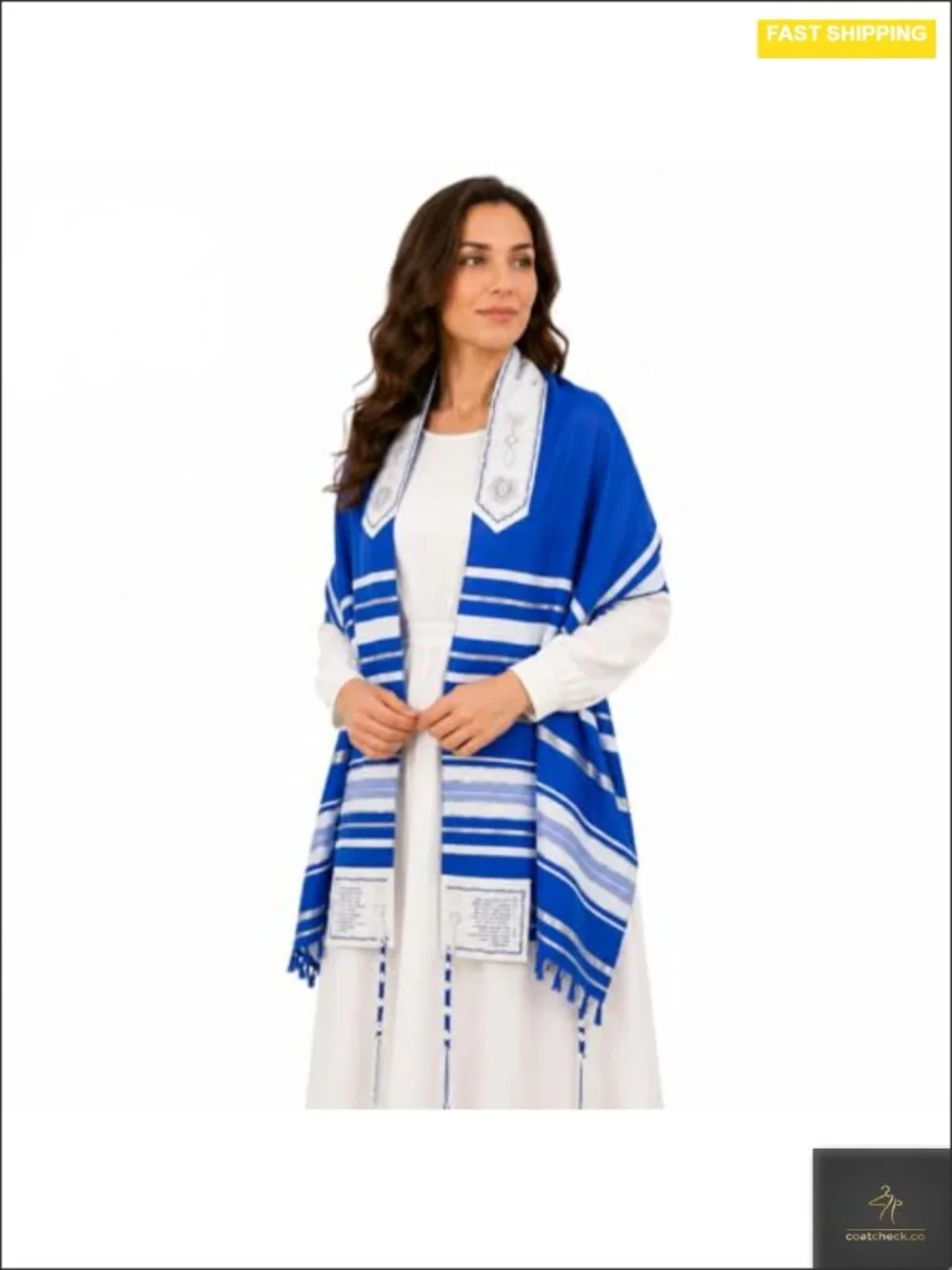 Acrylic Prayer Shawl Tallit Messianic Christian Worship Scarf with Bible Verses